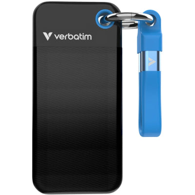 Verbatim SSD 1TB Pocket USB 3.2 Typ-C schwarz-blau