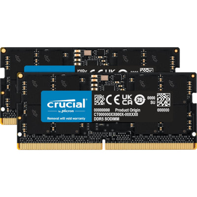 ذاكرة SO DDR5 بسعة 64 جيجابايت PC 4800 CL40 مجموعة (2x32 جيجابايت) Crucial Value 1.1 فولت