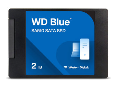 WD Blue SA510 SSD 2TB SATA III 6Gb/s cased 6,9cm 2,5Zoll 7mm internal single-packed POWERED BY SANDISK