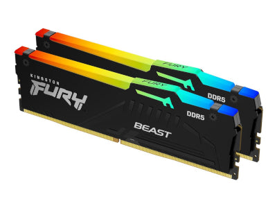 كينجستون 32 جيجابايت 6000 ميجا ترانسفير في الثانية DDR5 CL30 مجموعة DIMM من 2 فيوري بيست RGB EXPO