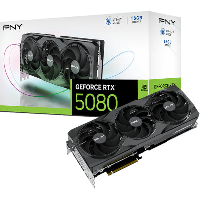 PNY GeForce RTX 5080 OC, Placa Gráfica (DLSS 4, 3x DisplayPort, 1x HDMI 2.1)