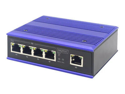 DIGITUS Commutateur Ind. 5 ports 10/100 non géré bleu