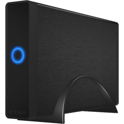 ICY BOX IB-377U3 علبة قرص صلب USB3.0 لـ 8,9 سم 3.5 بوصة SATA HDDs SATA 6Gb UASP ألومنيوم أسود