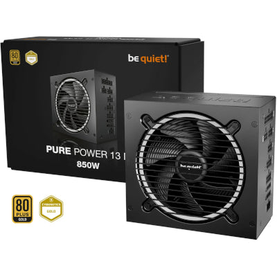 be quiet! Pure Power 13 M 850 واط، مزود طاقة للحاسوب (أسود، 1x 12-Pin High Power GPU، 4x PCIe، إدارة الكابلات، 850 واط)