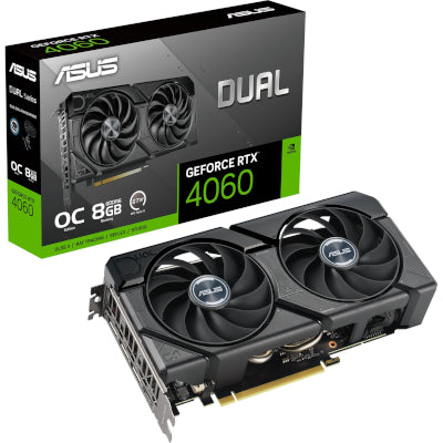 ASUS Dual GeForce RTX 4060 EVO OC Gaming Grafikkarte 8GB GDDR6, 1xHDMI, 3xDP