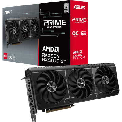 ASUS Radeon RX 9070 XT PRIME GAMING OC, carte graphique (gris, RDNA4, GDDR6, 3x DisplayPort, 1x HDMI 2.1)