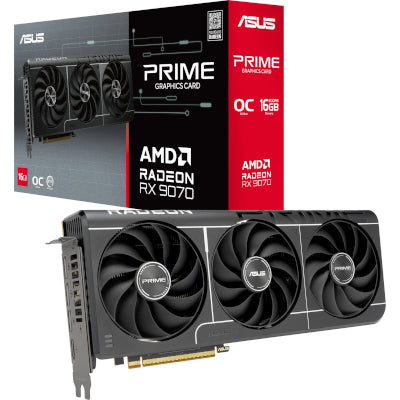 ASUS Radeon RX 9070 OC PRIME EVO Edition 16GB, Grafikkarte (grau, RDNA4, GDDR6, 3x DisplayPort, 1x HDMI) ASUS