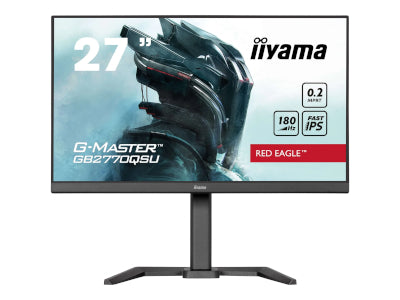 IIYAMA GB2770QSU-B6 G-Master Red Eagle 68,58cm 27Zoll Fast IPS QHD FreeSync PremiumPro 180Hz 1000:1 400cd/m2 0.2ms HDMI DP 4x