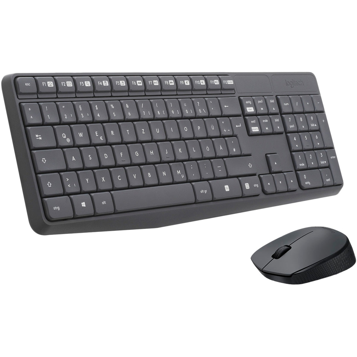 Logitech Masaüstü MK235 Kablosuz [DE] koyu gri
