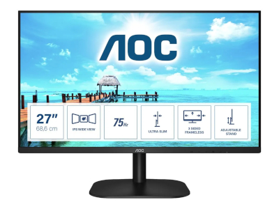 68,6cm/27'' (1920x1080) AOC 27B2H 8ms 16:9 VGA HDMI VESA Full HD Black