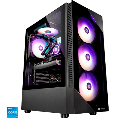 Thermaltake Toughline Liquid V200i Black, Gaming-PC (schwarz/transparent, Windows 11 Home 64-Bit)