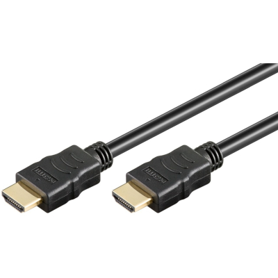 goobay High-Speed-HDMI Kabel mit Ethernet (schwarz, 1,5 Meter)