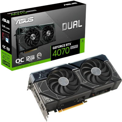 ASUS GeForce RTX 4070 SUPER DUAL OC EVO, Grafikkarte (DLSS 3, 3x DisplayPort, 1x HDMI 2.1)